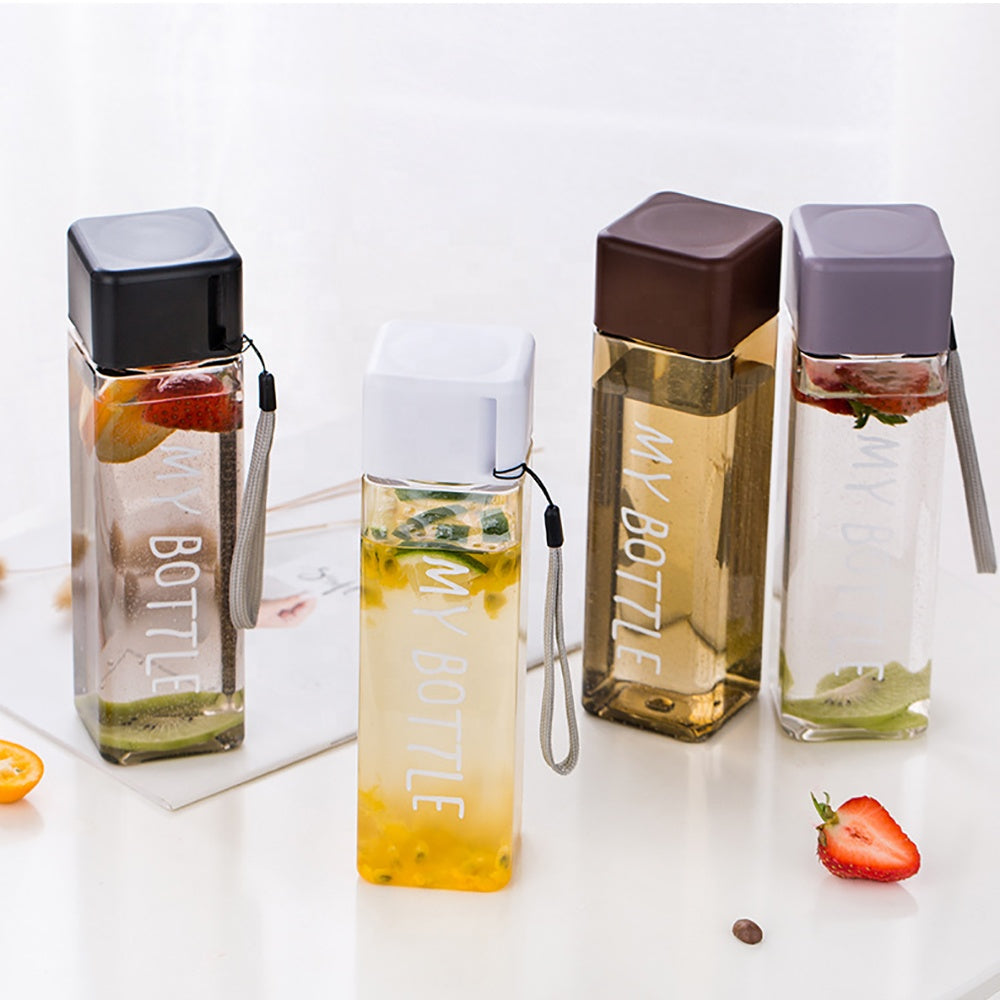 EdgeFlow: Square Design Plastic Water Bottle