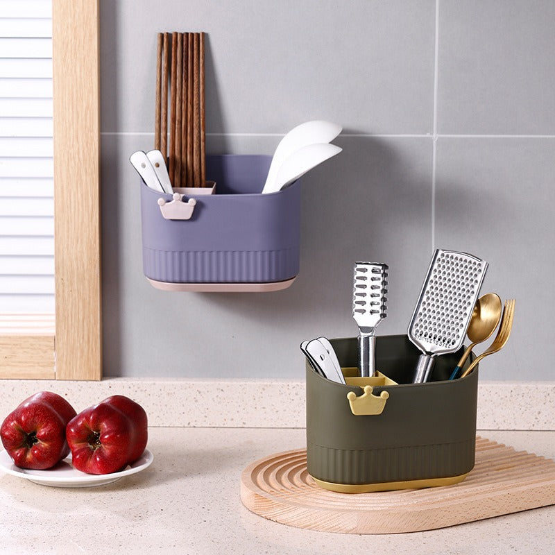 Self-Adhesive Wall Mounted Cutlary Organizer