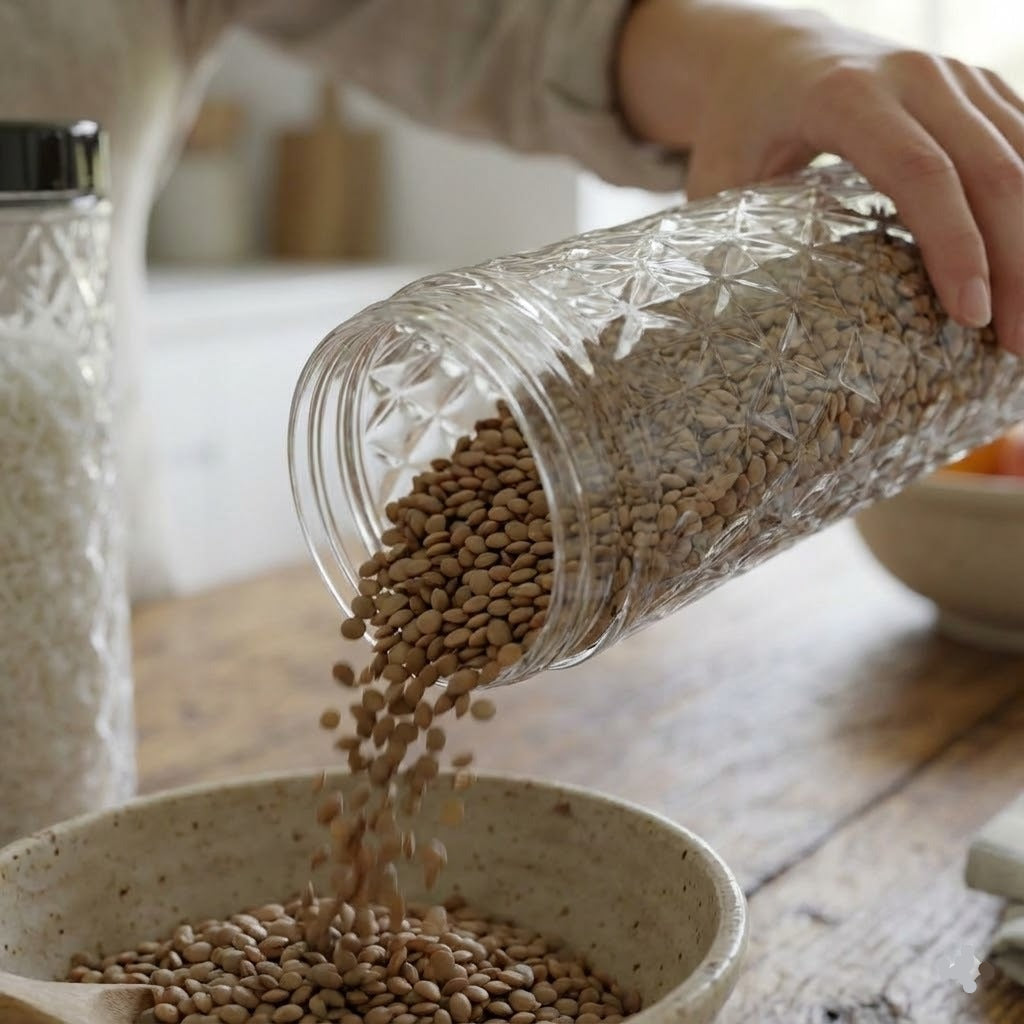 Plastic Prism Stack Jar 1300ML