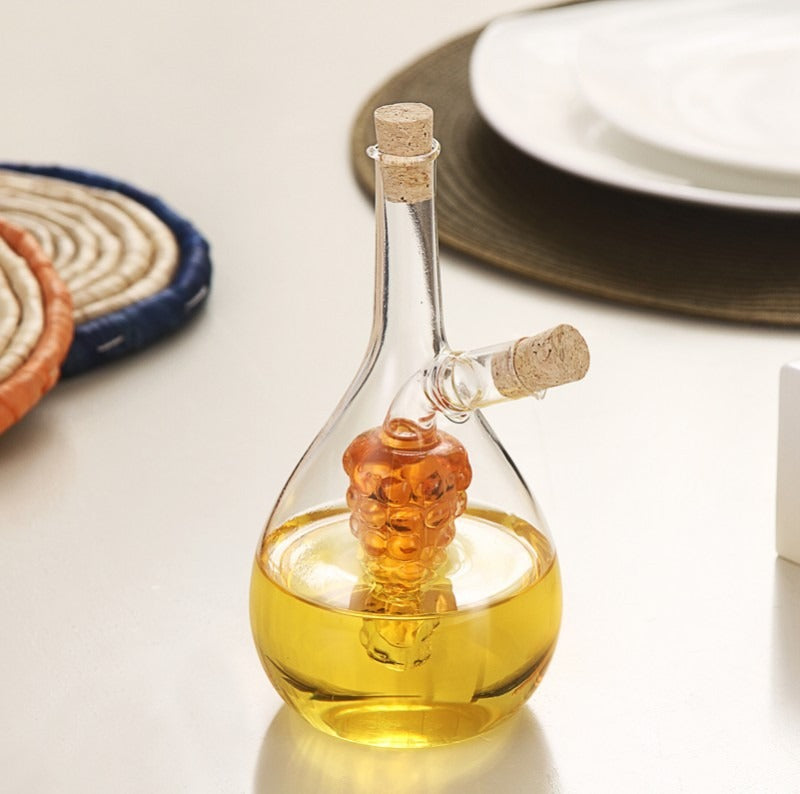 2-in-1 Double Layer Glass Oil Bottle
