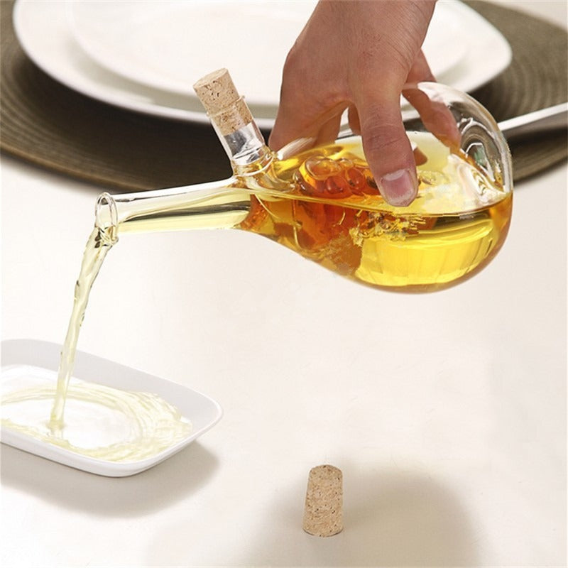 2-in-1 Double Layer Glass Oil Bottle