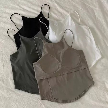 Bra Padding Seamless Women Singlet Top