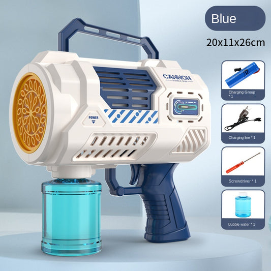 Rechargeable Colorful Bubble Machine Gun