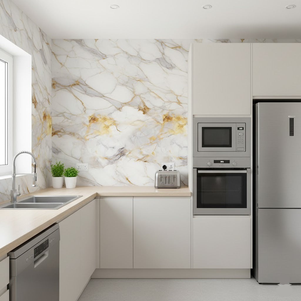 Self Adhesive Foamic Marble Sheet (120x40 Inches)