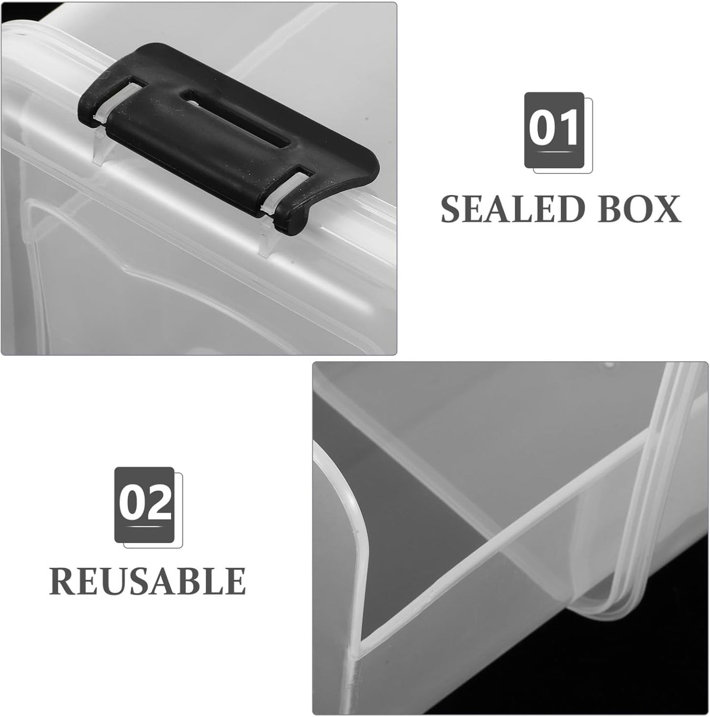 10pc Set - Plastic Storage Container Box