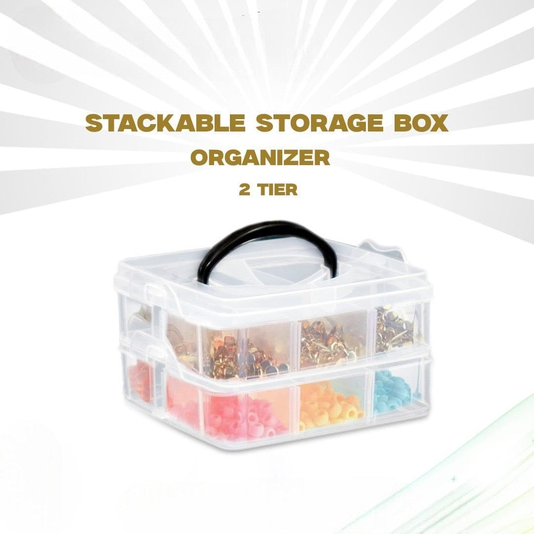 2 Layer 6 Grid Portable Storage Box