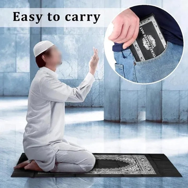 High Quality Travel Jaye Namaz Foldable Prayer Mat With Pouch