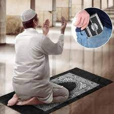 High Quality Travel Jaye Namaz Foldable Prayer Mat With Pouch