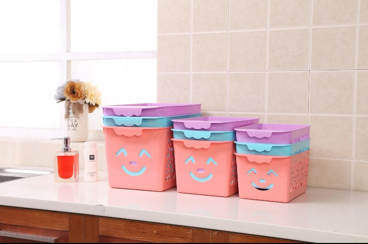 3Pcs Set Smiley Organiser Basket