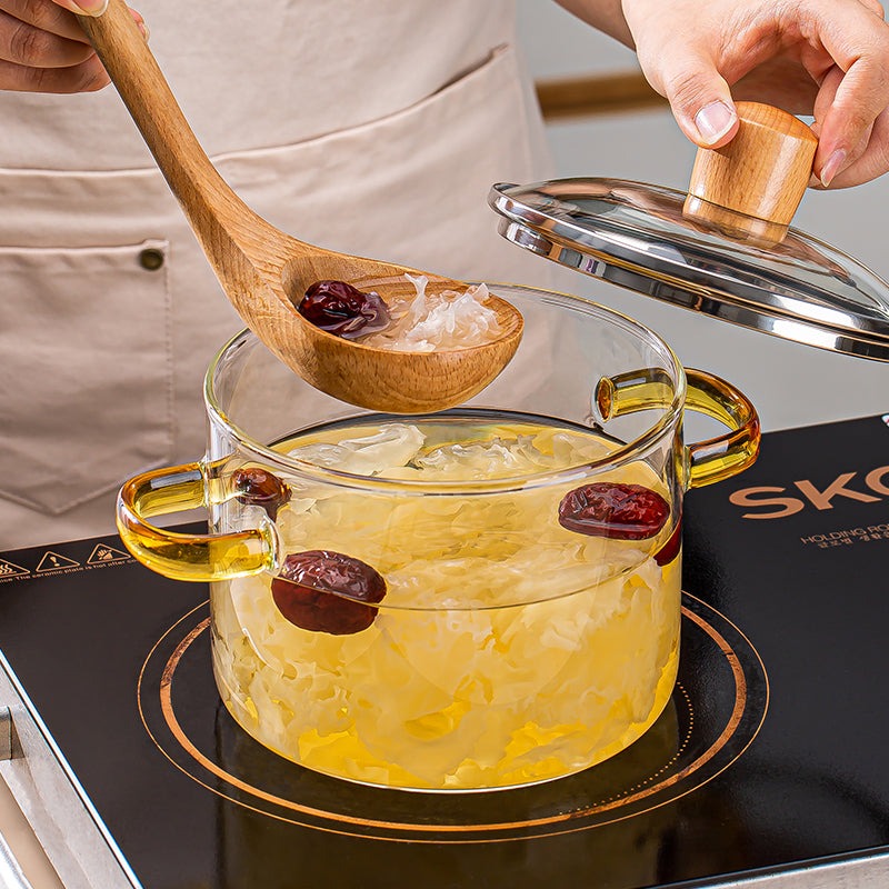 Heat Resistant Glass Cooking Pot