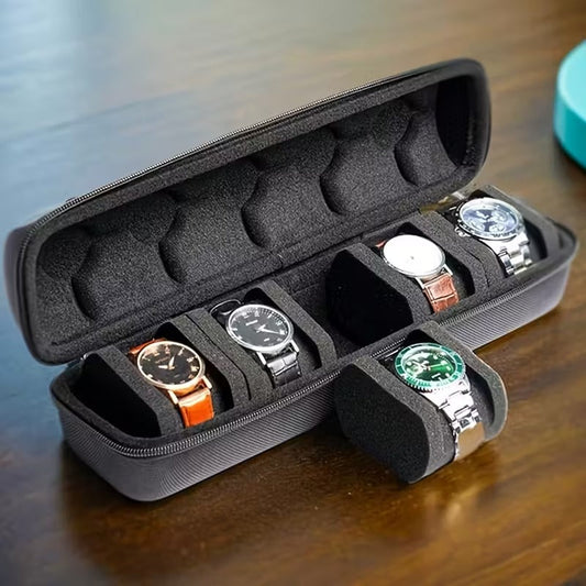 5-Slot Portable Travel Watch Organizer