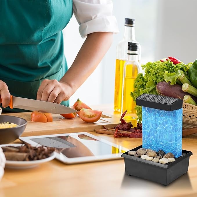 Tabletop Water Fountain with Light