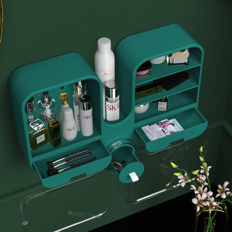 Wall-Mounted Makeup & Cosmetic Organizer