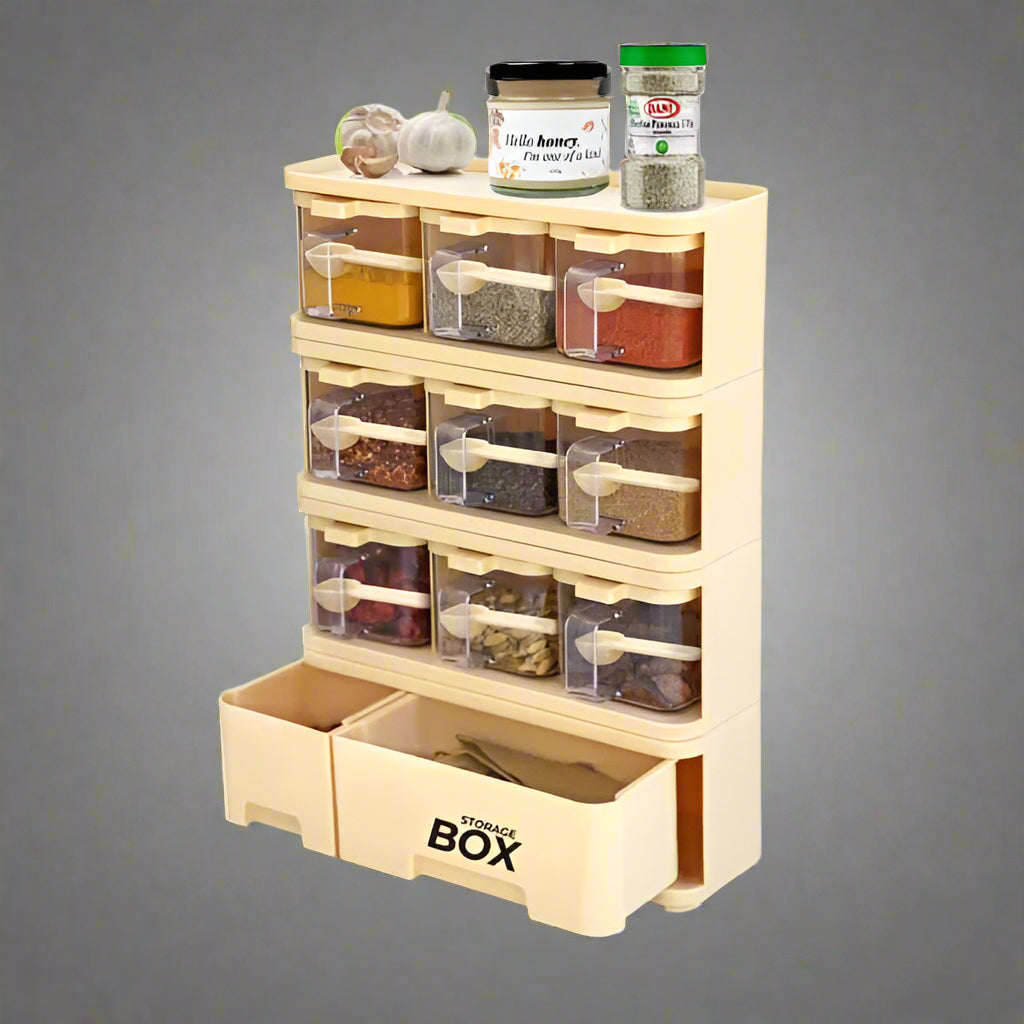 9 In 1 Crystal Spice Storage Jar