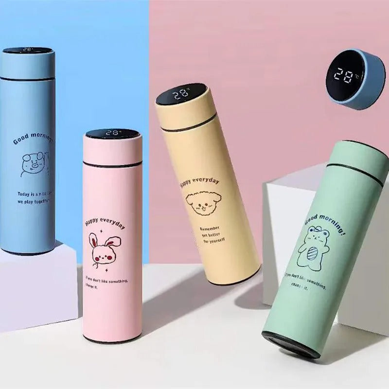 Stainless Steel Printed Water Bottle With Digital Display