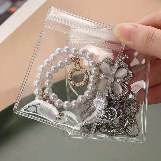 5 PCS PVC Self Sealing Jewelry Transparent Mini Storage Pouches