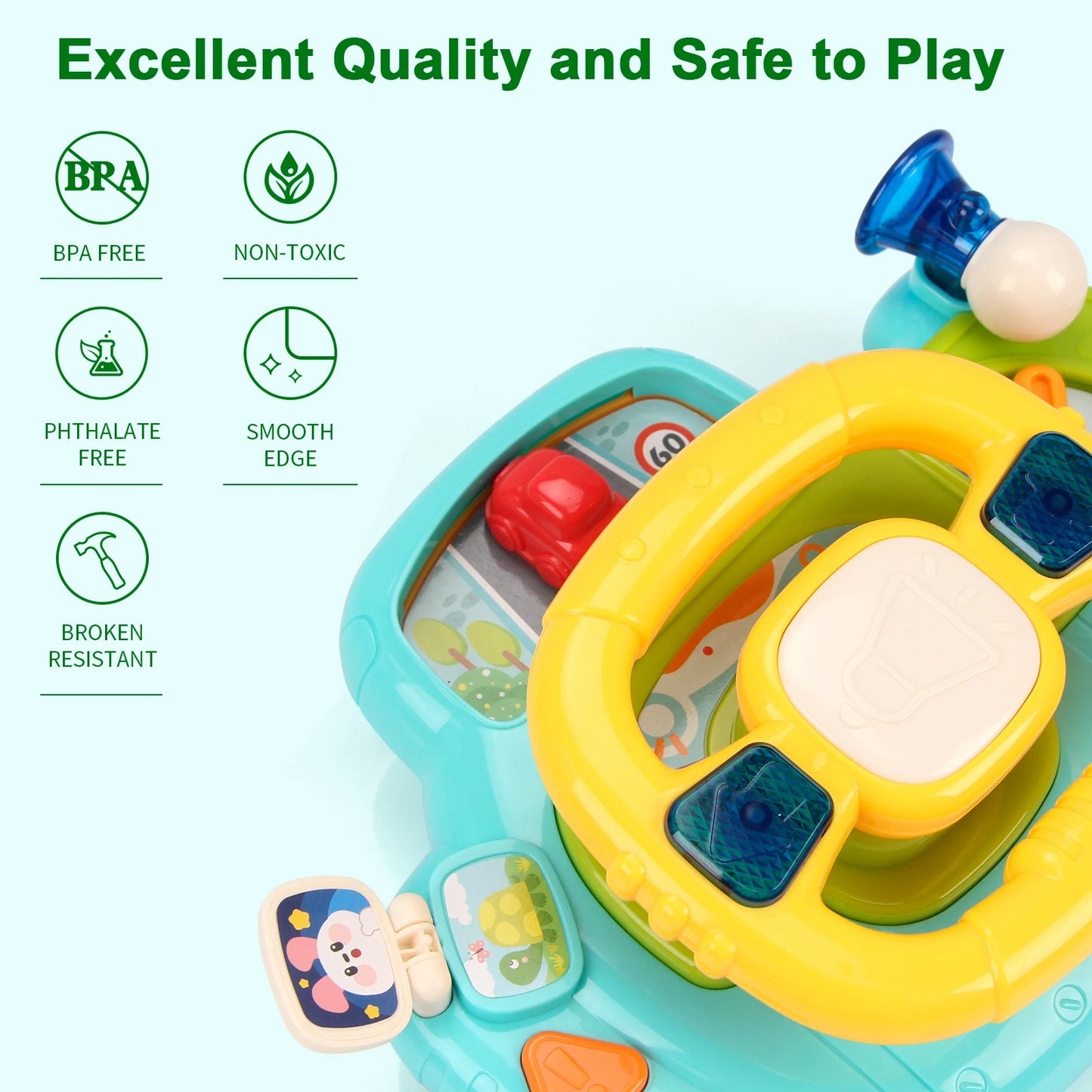 Kids Musical Steering Wheel Toy