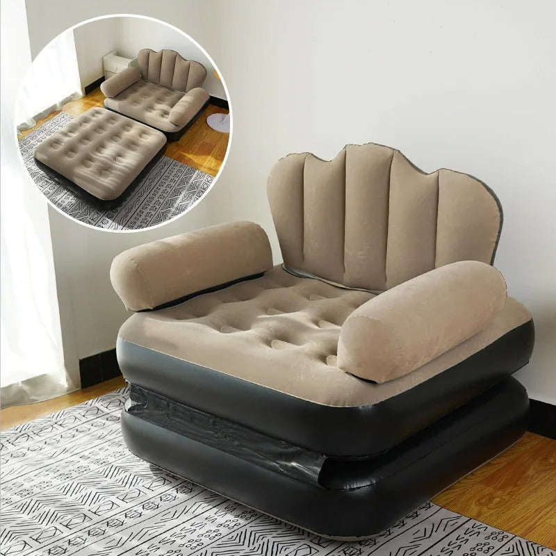 Folding Dual-Purpose Inflatable Sofa & Bed