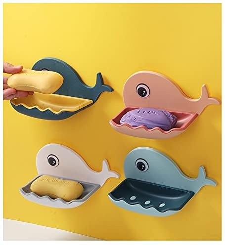 Fish Style Soap Dish, Wall Mount Strong Self-Adhesive - Easy Wholesale