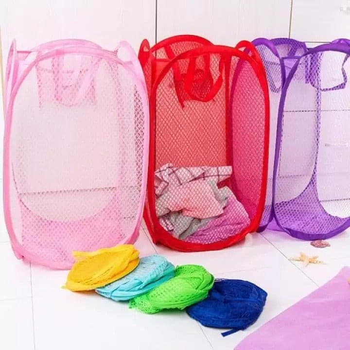 Foldable Storage Net Basket for Laundry and Multipurpose use - Easy Wholesale