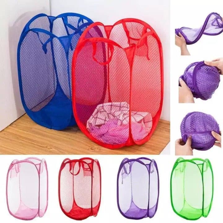 Foldable Storage Net Basket for Laundry and Multipurpose use - Easy Wholesale