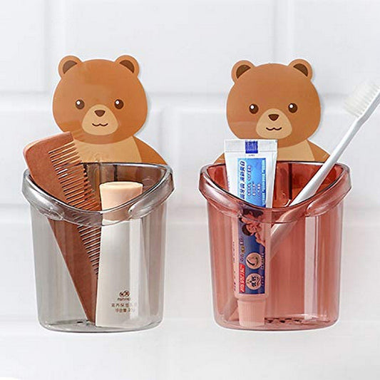 Home Bathroom Accessories Set Toothbrush Holder Toothpaste Storage Rack Wall Mount - Easy Wholesale
