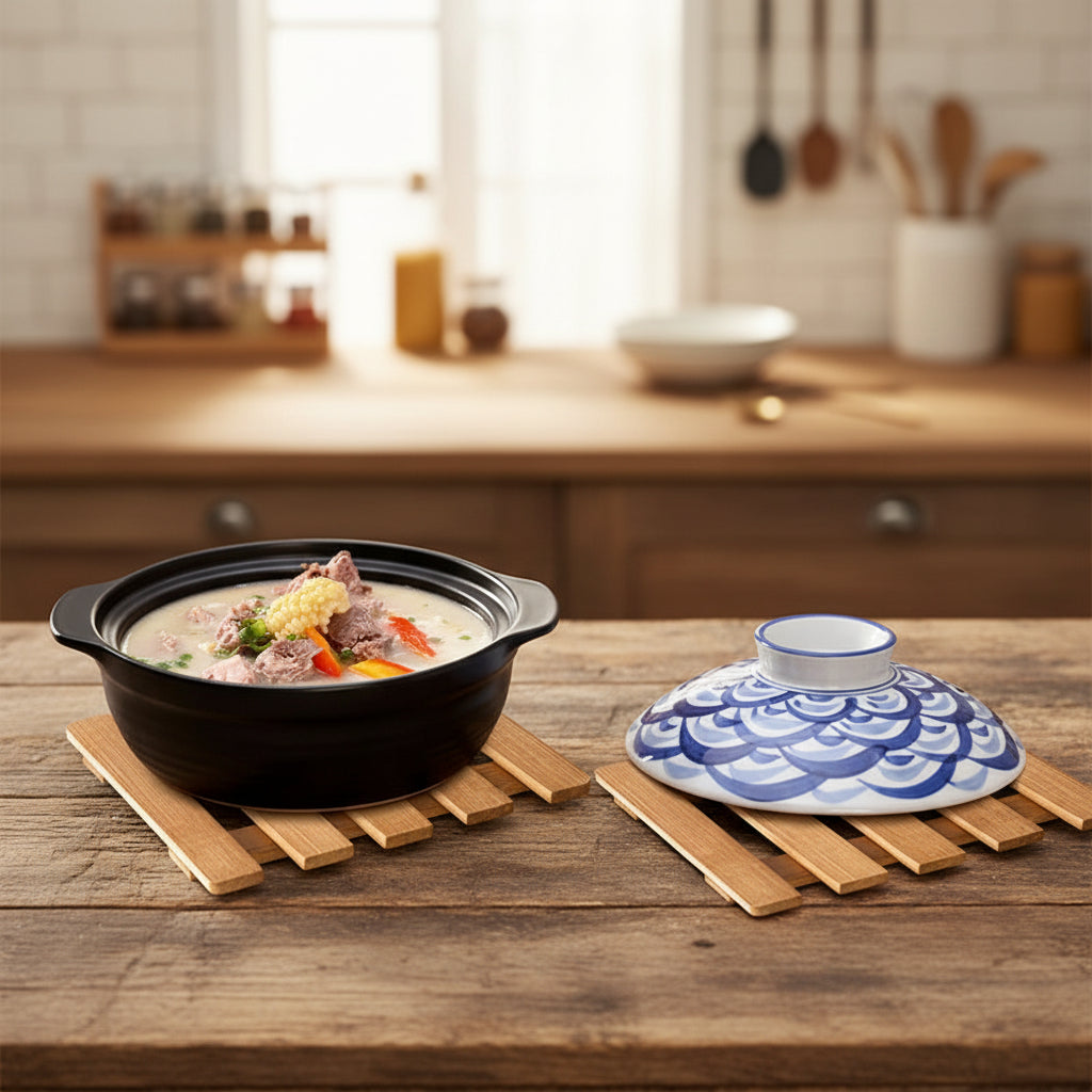 1PC Wooden Heat Resistant Table Mat