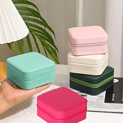 Jewelry Travel Organizer,Portable Small Jewelry Boxes Traveling Essentials for Women,Rose Red. - Easy Wholesale