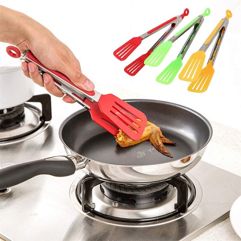 Long Handle No-Stick BBQ Grilling Kitchen Tongs. - Easy Wholesale