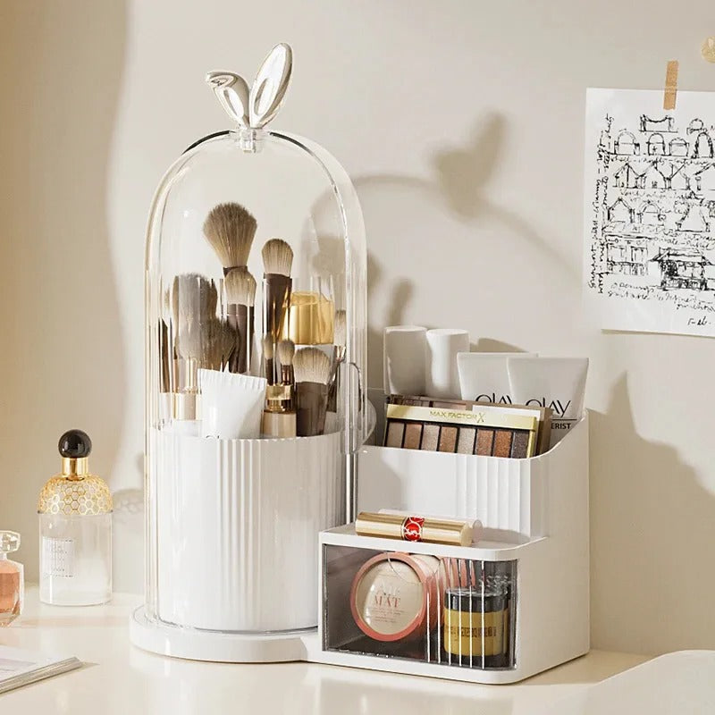 360° Rotating Dustproof Cosmetic Organizer