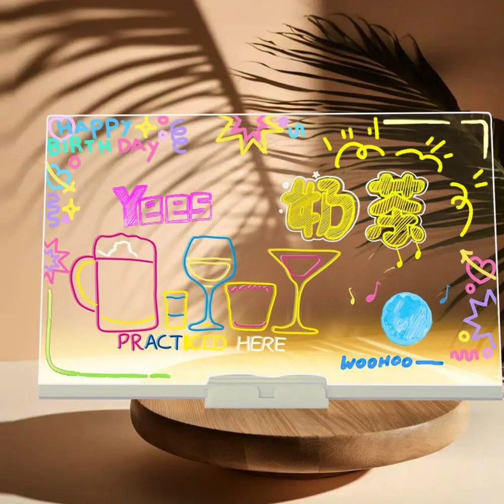Transparent Acrylic LED Writing Board