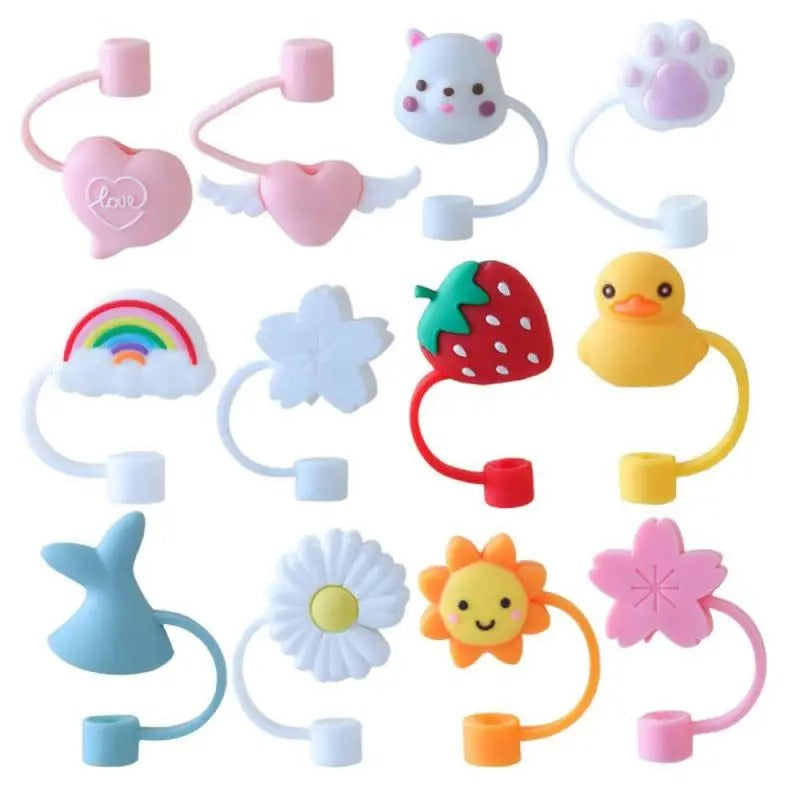 4PCs Silicon Tumbler Straw Cover (Random Covers)