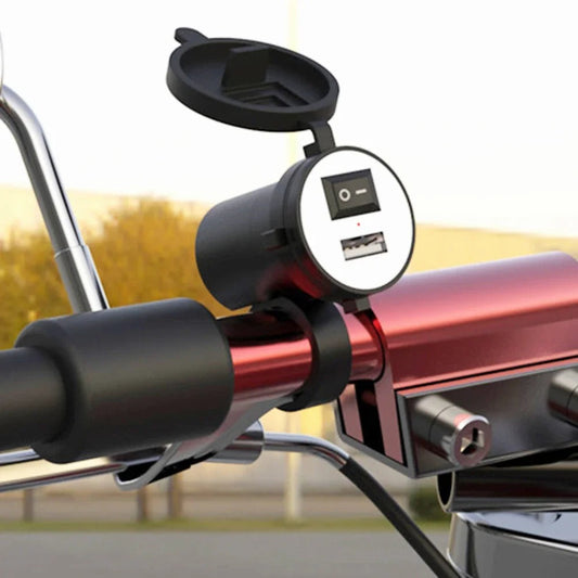Motorcycle Handlebar USB Socket Charger