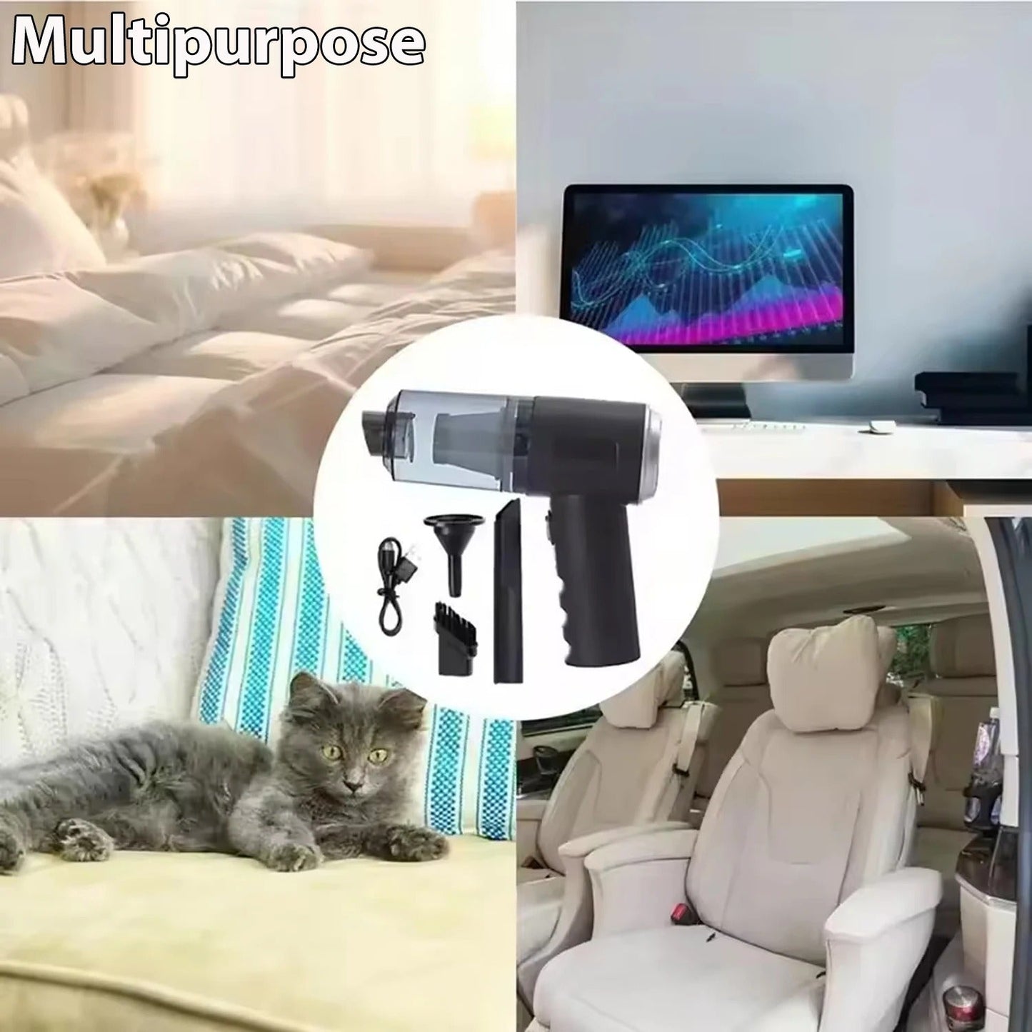 3 In 1 Rechargeable Portable Vacuum Cleaner