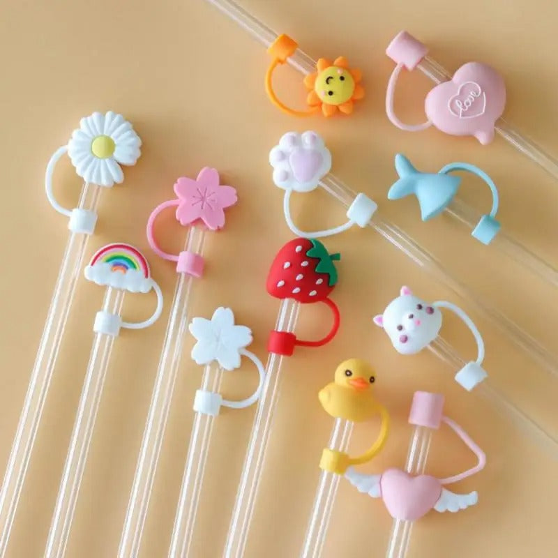 4PCs Silicon Tumbler Straw Cover (Random Covers)