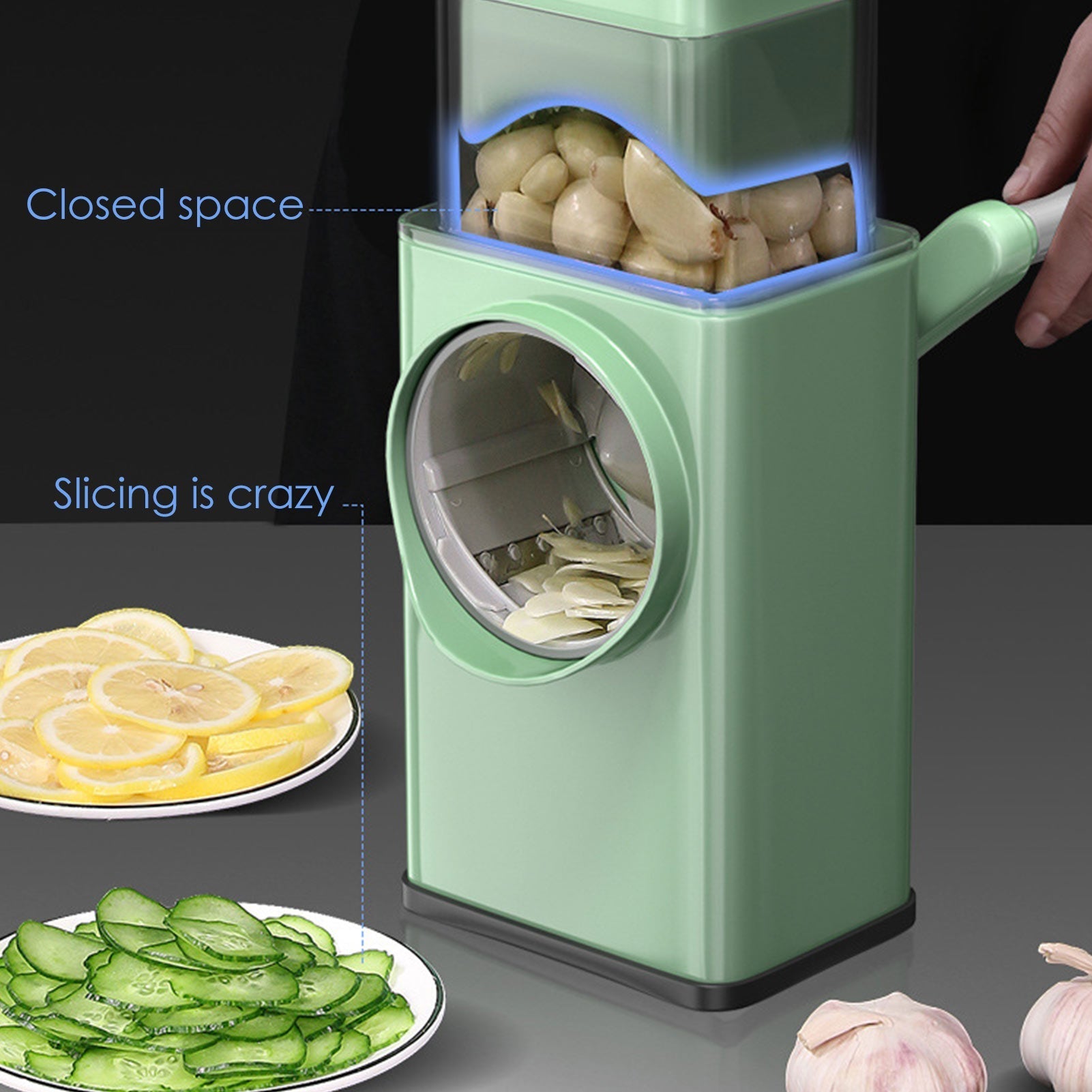 Multi-function Hand Rotary Vegetable Cutter. - Easy Wholesale