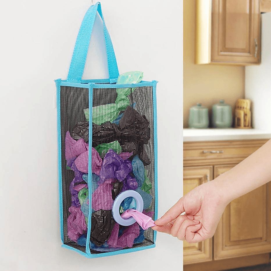 Multi-Purpose Hanging Shopper Dispenser Holder & Organizer Bag - Easy Wholesale
