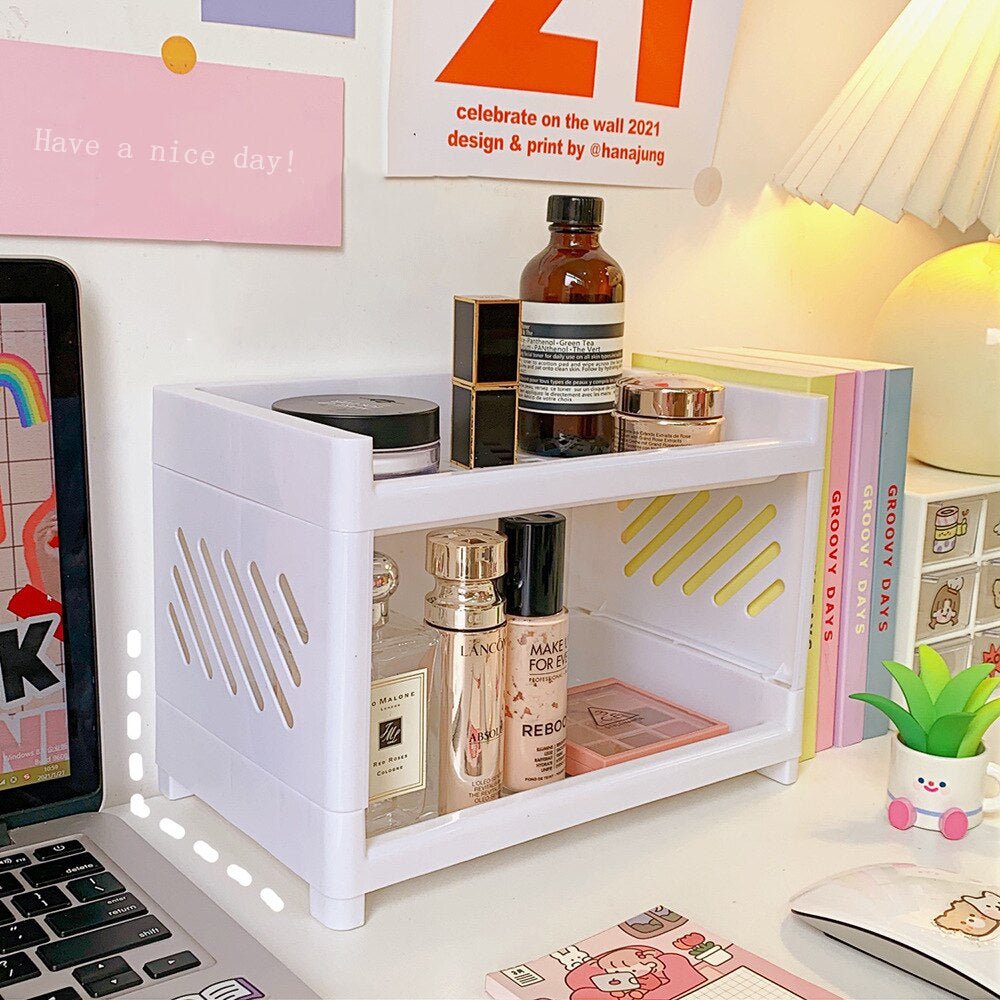 Multifunctional 2 Layers Desktop Organizer Storage Rack. - Easy Wholesale