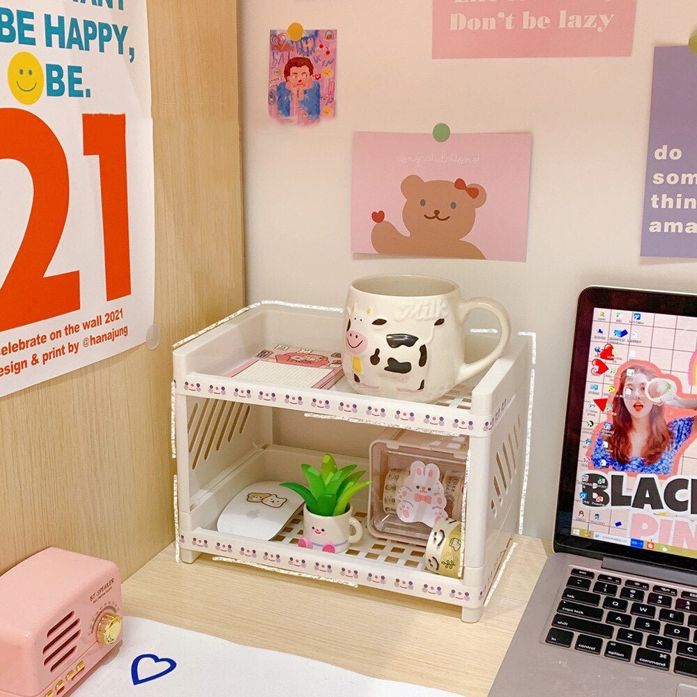 Multifunctional 2 Layers Desktop Organizer Storage Rack. - Easy Wholesale