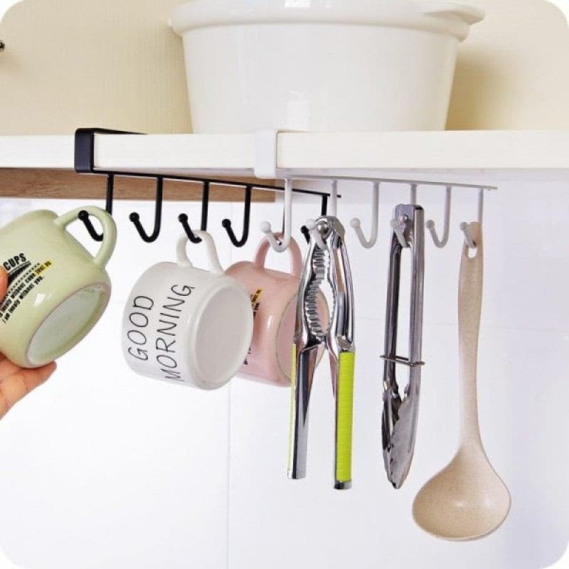 Multipurpose Iron Hanger with 6 Hooks - Easy Wholesale