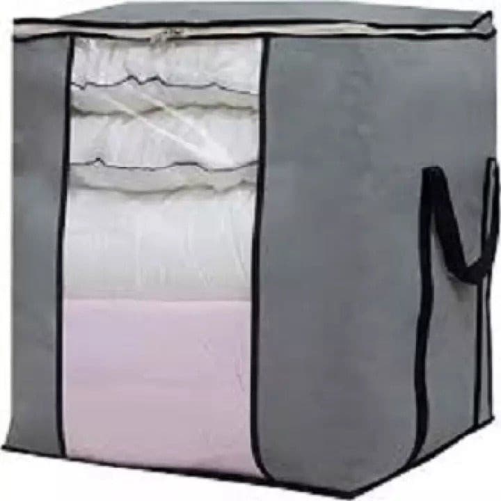 Multipurpose Storage Bag & Organizer for Clothes & Blanket | Grey - Easy Wholesale