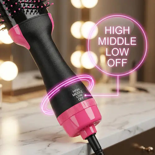 4 in 1 Hot Hair Brush & Straightener