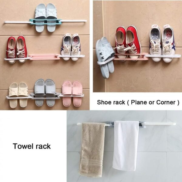 Pack of 1 - WALL MOUNTED FOLDING SHOE RACK - Easy Wholesale