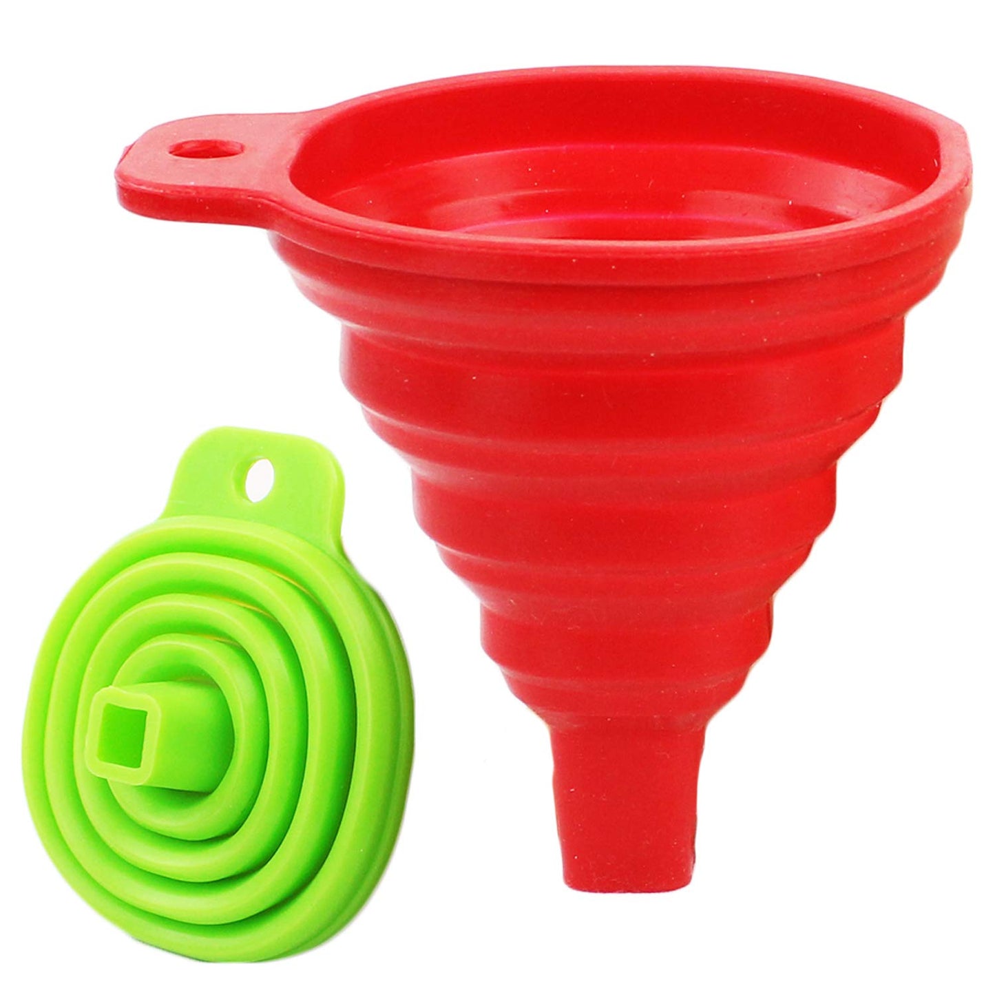 Pack Of 2 - Foldable and Collapsible Silicone Funnel - Easy Wholesale
