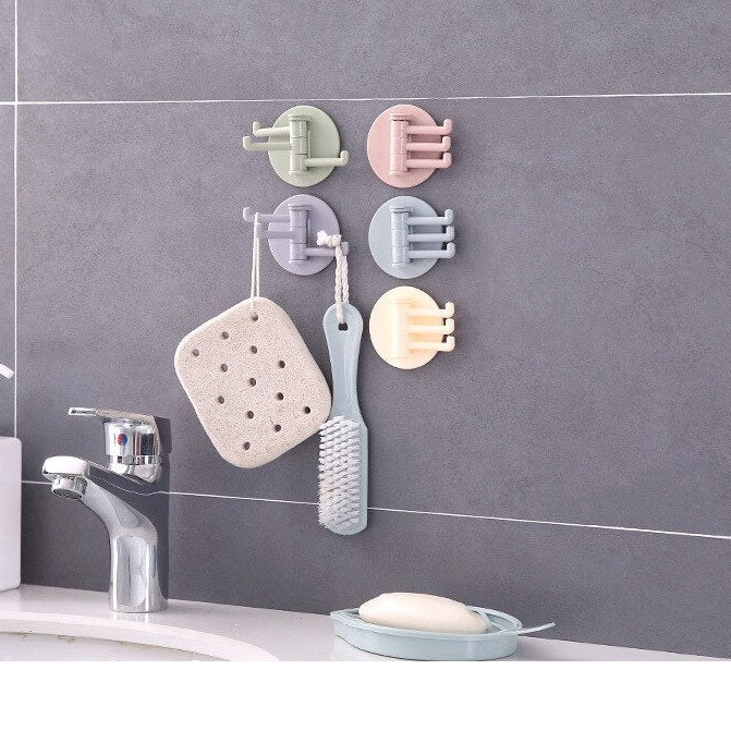 Pack Of 2 Self Adhesive 3 Branch Hook for Multipurpose Use - Easy Wholesale