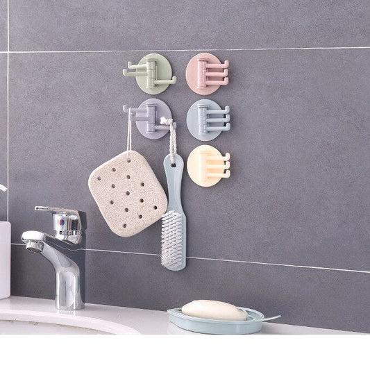 Pack Of 2 Self Adhesive 3 Branch Hook for Multipurpose Use - Easy Wholesale