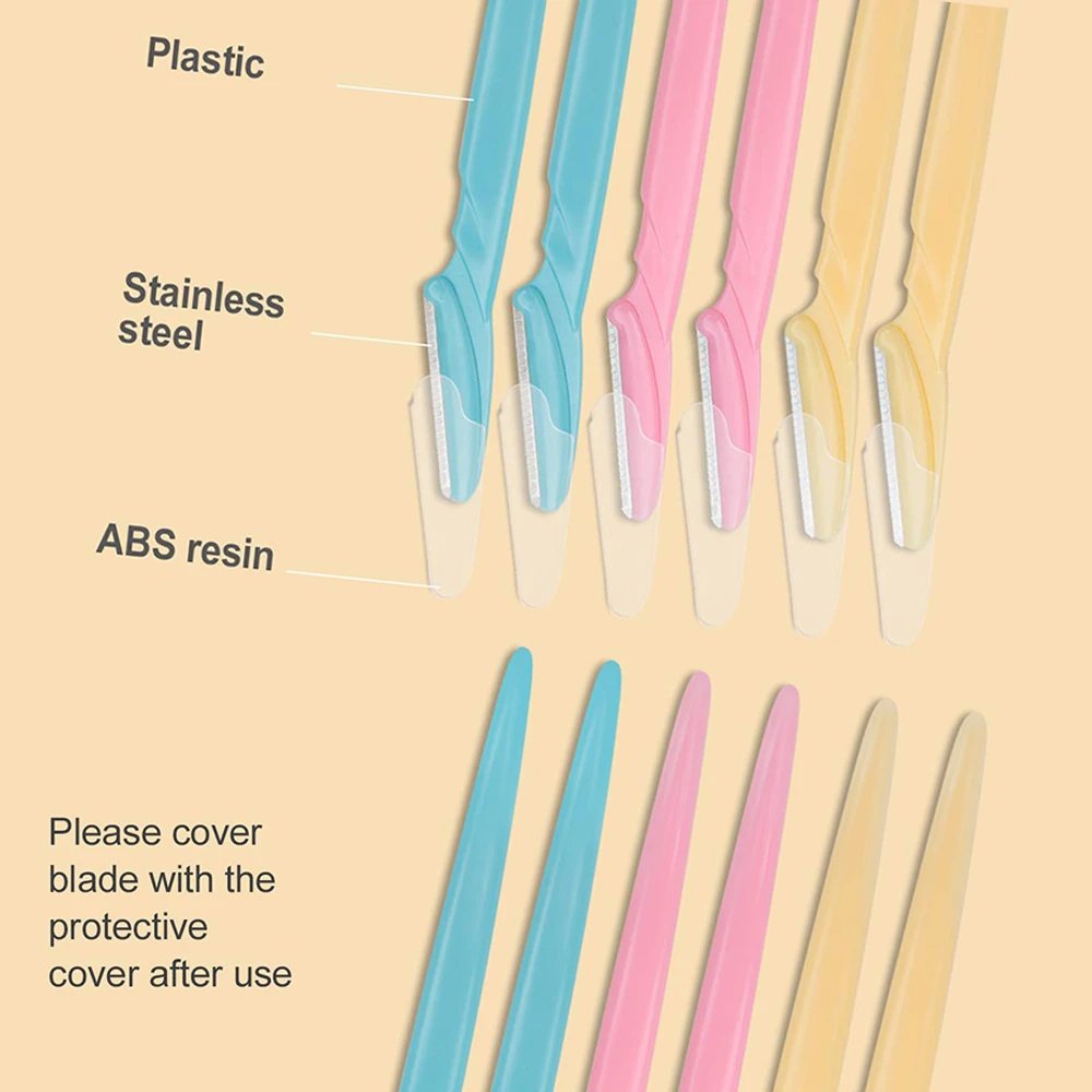 Pack Of 3 Eyebrow Trimmer Safety Razor Face Shaver Blades. - Easy Wholesale