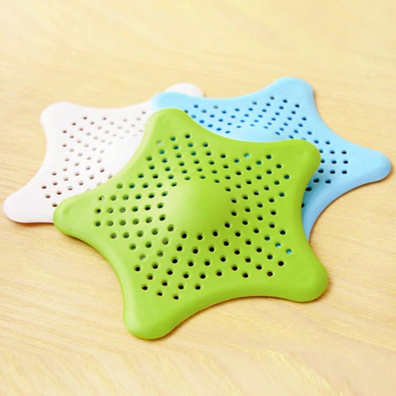 Pack of 3 - Silicone Rubber Five-pointed Star Sink Filter - Easy Wholesale