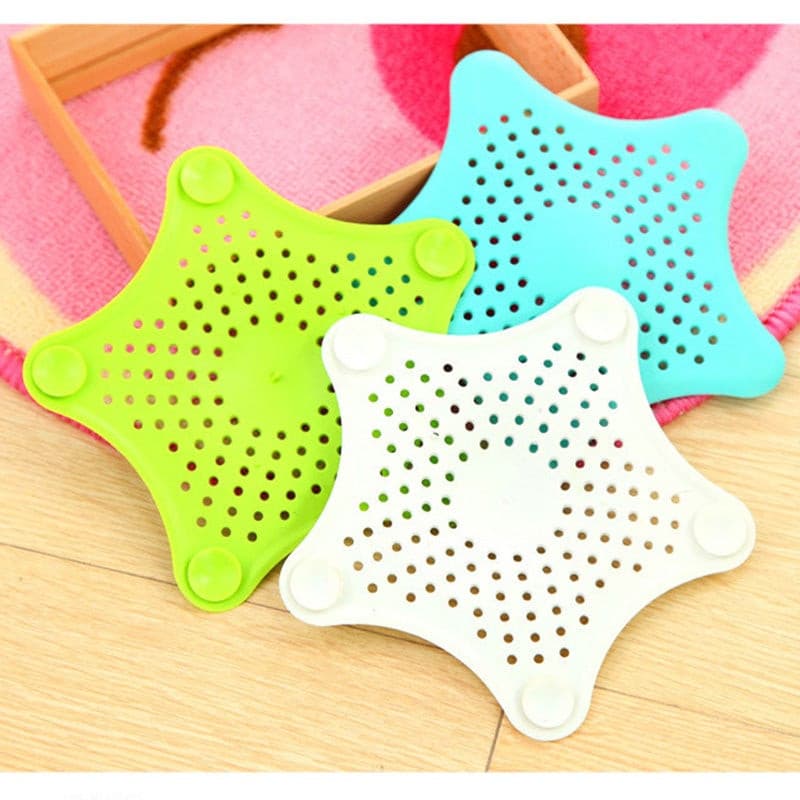 Pack of 3 - Silicone Rubber Five-pointed Star Sink Filter - Easy Wholesale