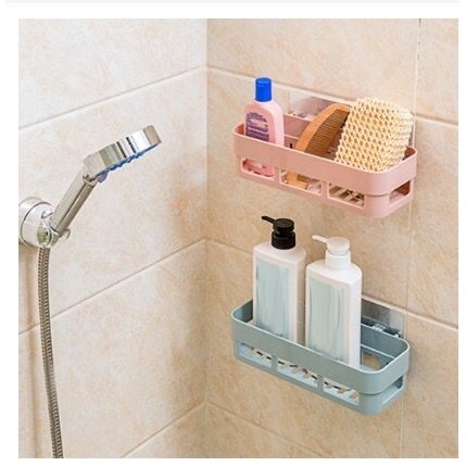 Plastic Storage Rack Self Adhesive Wall Storage Toilet Organizer - Easy Wholesale